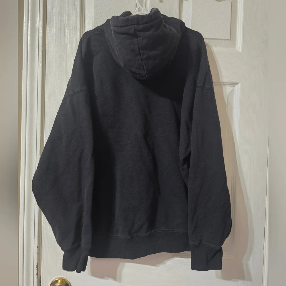 Brandy Melville Oversized Electric Motors 72 Heavyweight Hoodie, Faded Gray, EUC - Picture 7 of 10